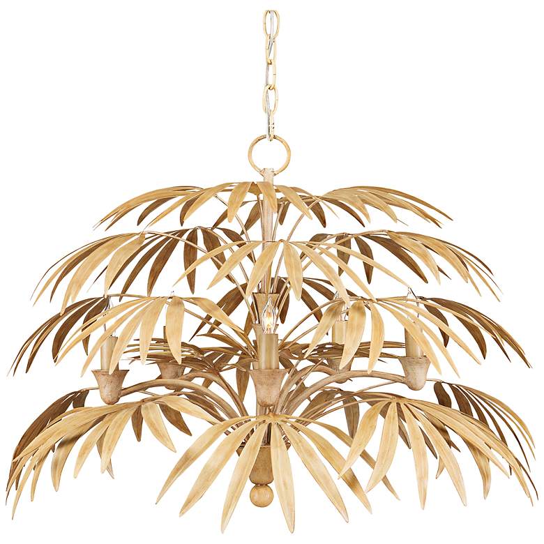 Image 2 Calliope 32" Wide Coco Cream and Ivory 5-Light Chandelier
