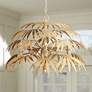 1_Calliope 32" Wide Coco Cream and Ivory 5-Light Chandelier