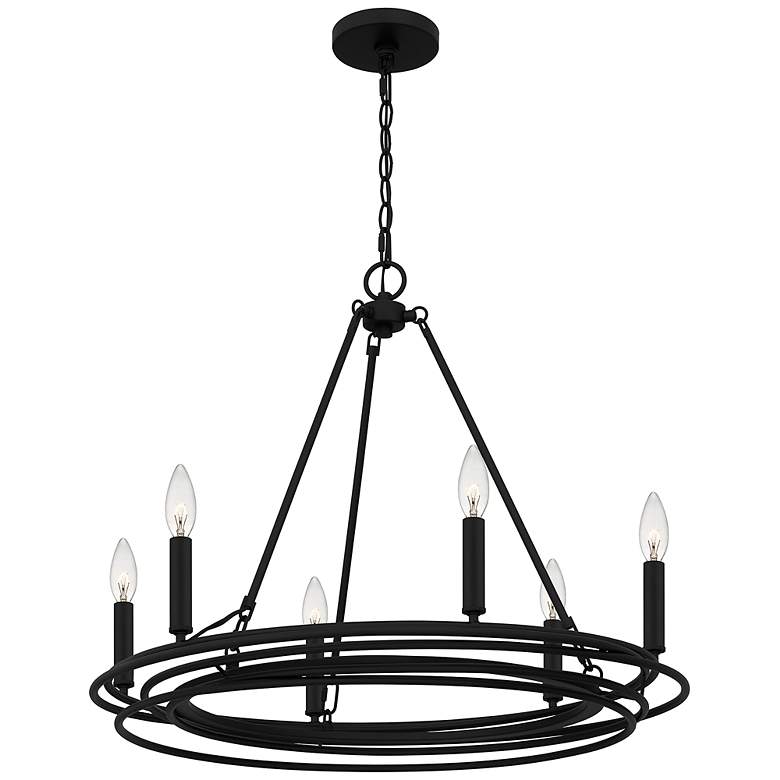 Image 1 Calliope 6-Light Matte Black Chandelier