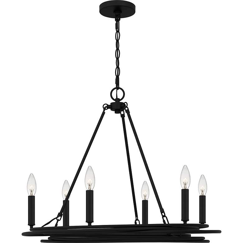 Image 2 Calliope 6-Light Matte Black Chandelier more views