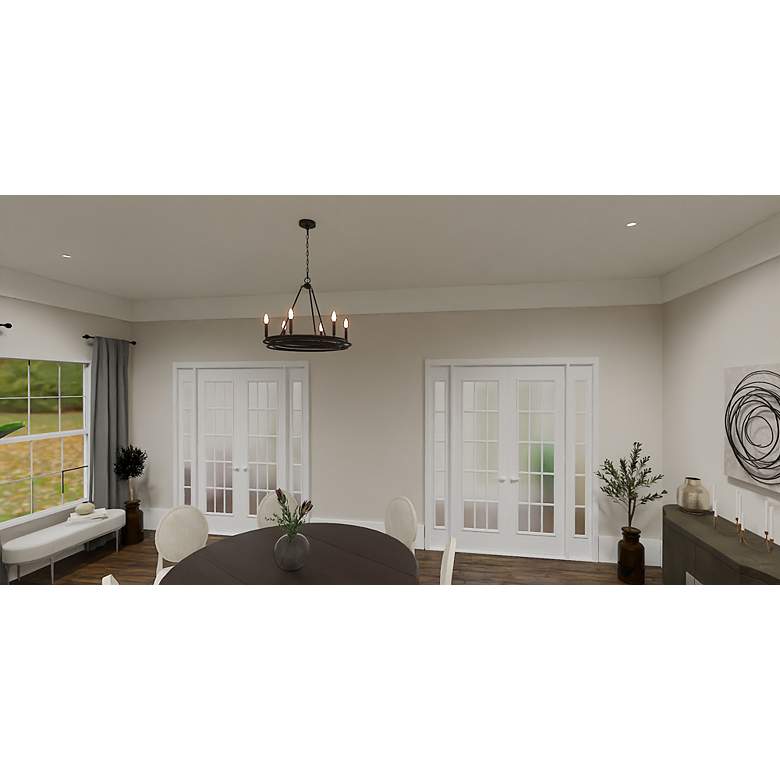 Image 3 Calliope 6-Light Matte Black Chandelier more views