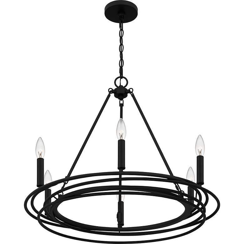 Image 4 Calliope 6-Light Matte Black Chandelier more views