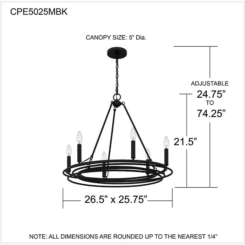 Image 6 Calliope 6-Light Matte Black Chandelier more views