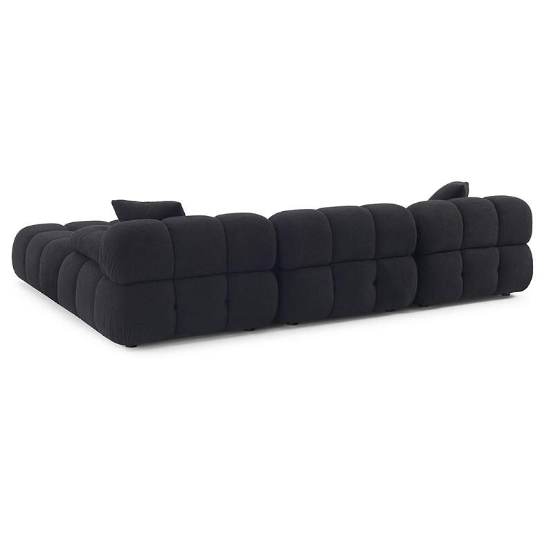 Image 6 Calliope Black Vegan Shearling 4-piece Modular Sectional more views