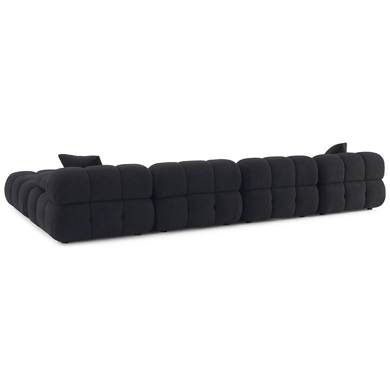Image 4 Calliope Black Vegan Shearling 6-piece Modular U-Sectional more views