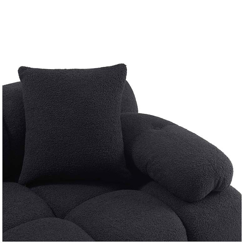 Image 6 Calliope Black Vegan Shearling 6-piece Modular U-Sectional more views