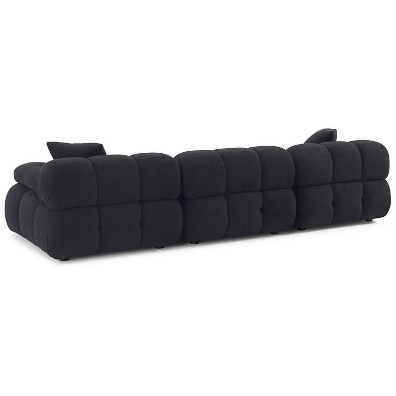 Image 4 Calliope Black Vegan Shearling Modular Sofa more views