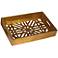 Calliope Carved Wood Antique Gold Decorative Tray