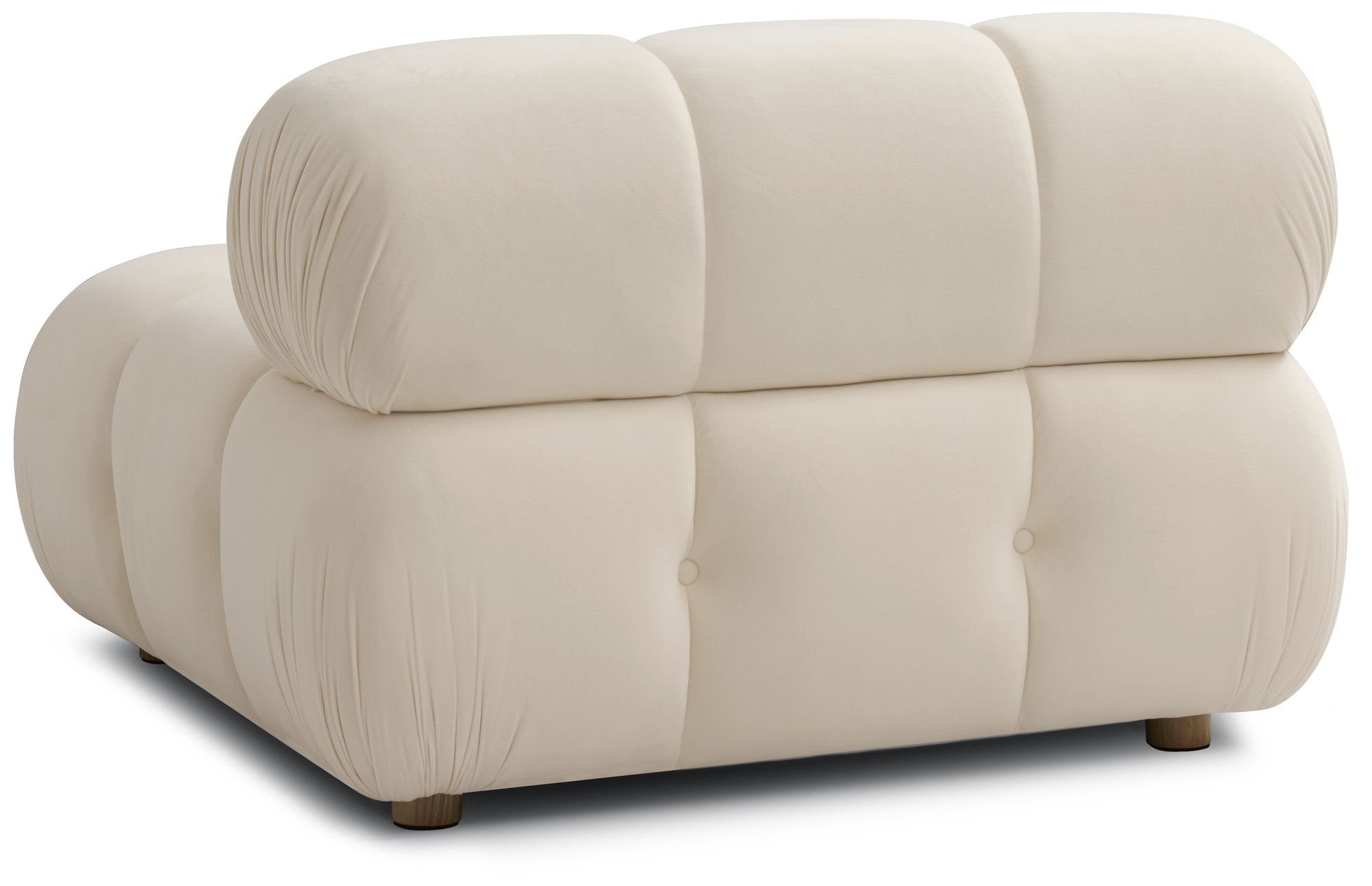 Image 3 Calliope Cream Performance Velvet Modular Armless Chair more views