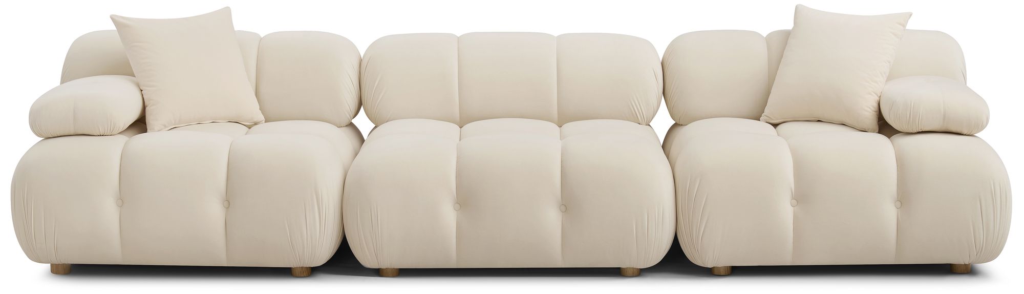 Image 2 Calliope Cream Performance Velvet Modular Sofa more views