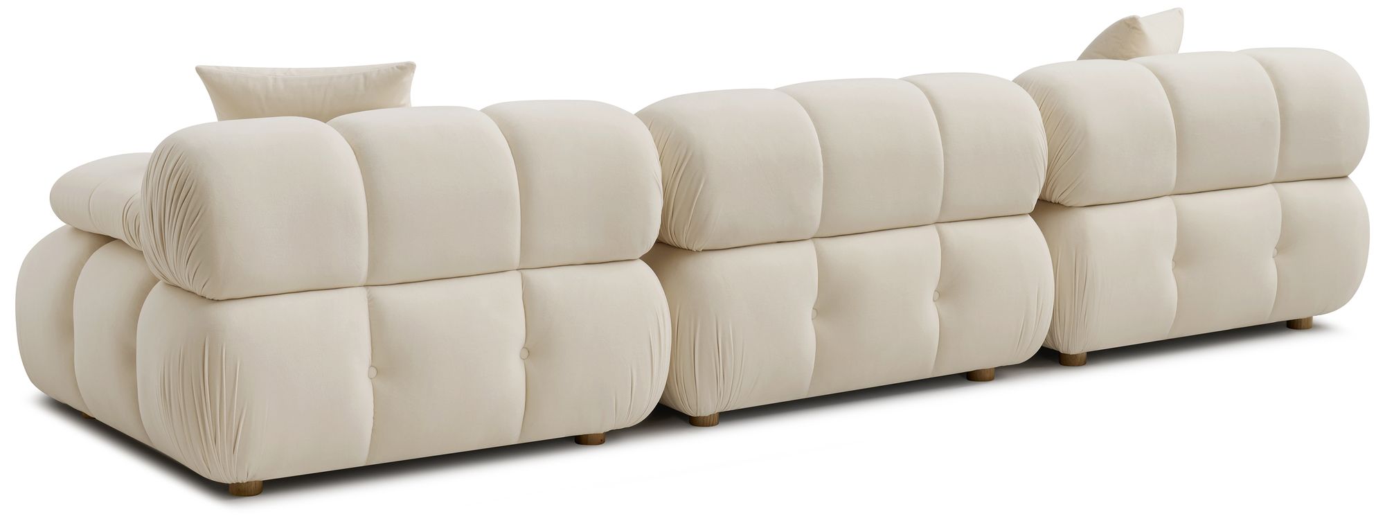 Image 3 Calliope Cream Performance Velvet Modular Sofa more views