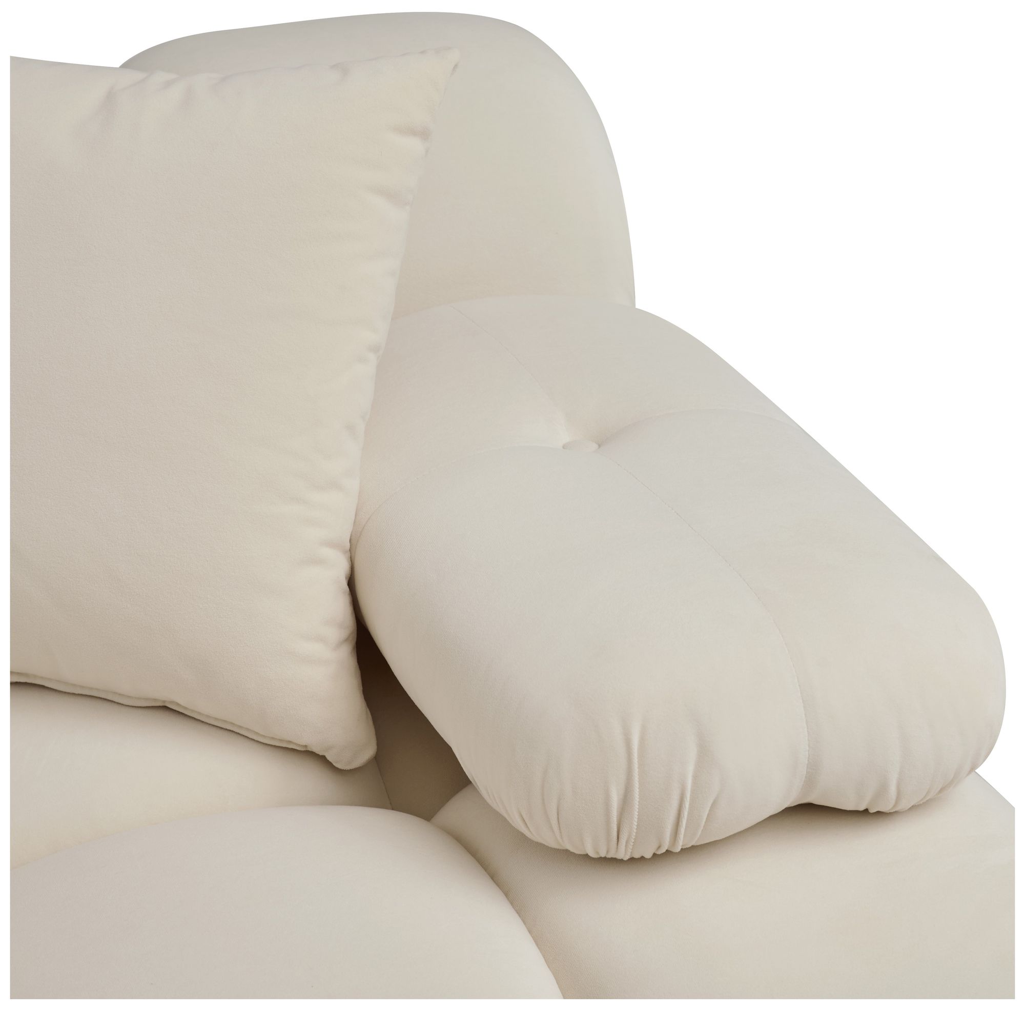 Image 4 Calliope Cream Performance Velvet Modular Sofa more views
