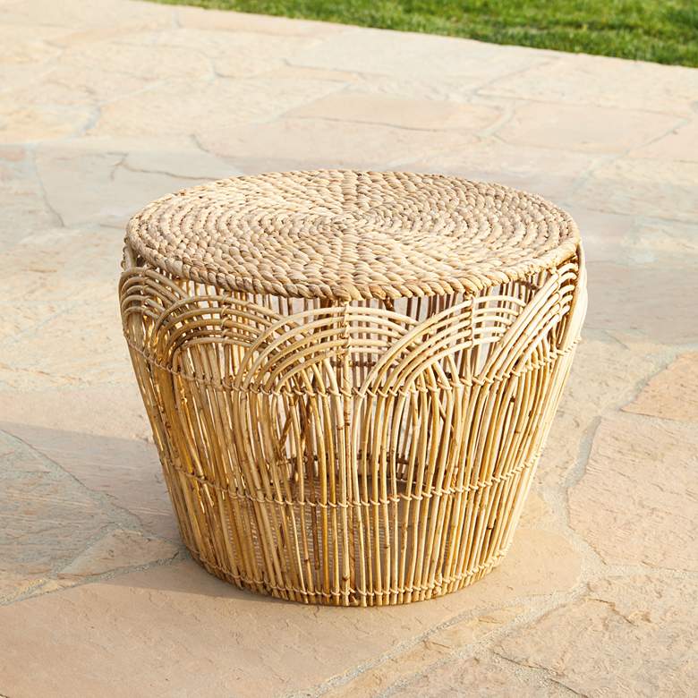Image 1 Calliope Natural Round Indoor-Outdoor Accent Table