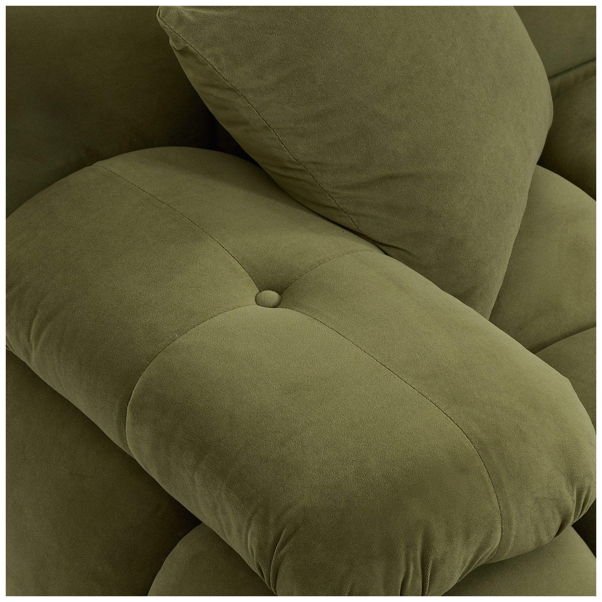 Image 4 Calliope Olive Green Performance Velvet Modular Sofa more views