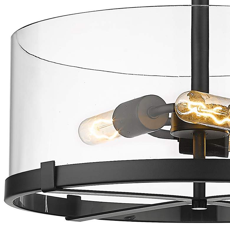 Image 4 Callista 16 1/2" Wide Matte Black 3-Light Ceiling Light more views
