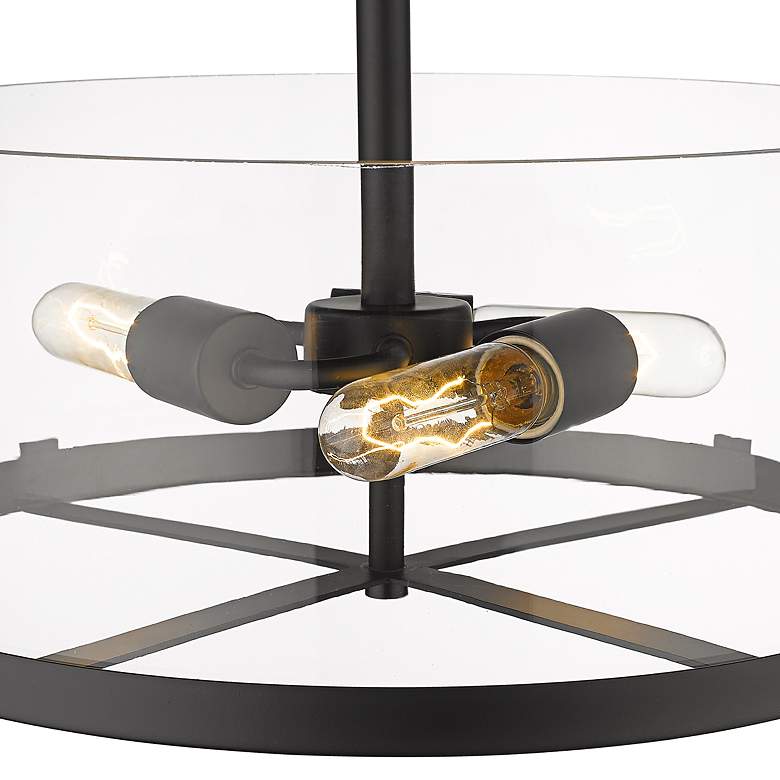 Image 5 Callista 16 1/2" Wide Matte Black 3-Light Ceiling Light more views