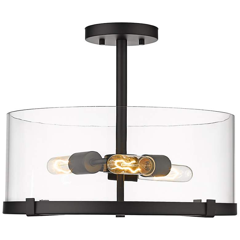 Image 6 Callista 16 1/2" Wide Matte Black 3-Light Ceiling Light more views