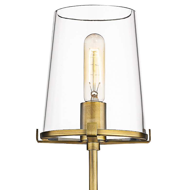 Image 2 Callista 26" High Rubbed Brass Wall Sconce more views