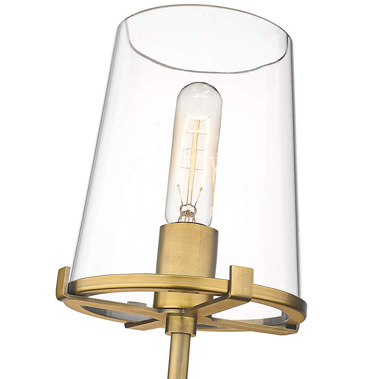 Image 3 Callista 26" High Rubbed Brass Wall Sconce more views