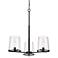 Callista 28" Wide Matte Black 3-Light Chandelier