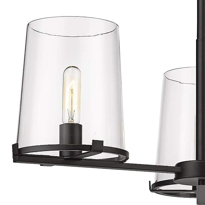 Image 4 Callista 28" Wide Matte Black 3-Light Chandelier more views