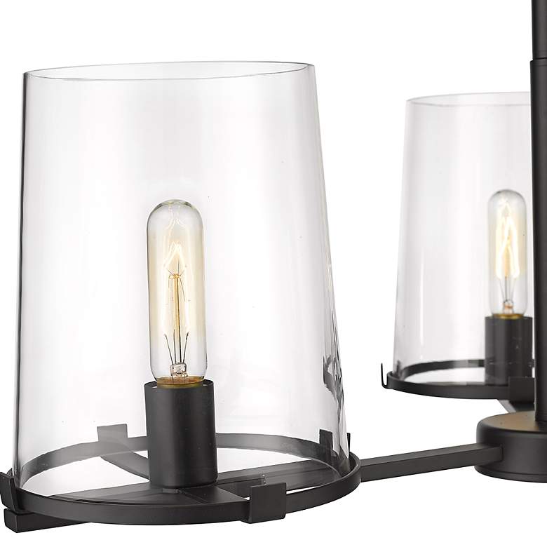 Image 5 Callista 28" Wide Matte Black 3-Light Chandelier more views