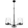 6_Callista 28" Wide Matte Black 3-Light Chandelier more views