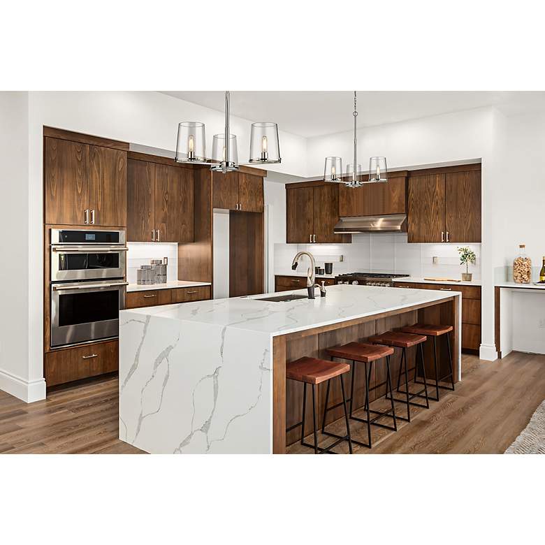 Image 3 Callista 28" Wide Polished Nickel 3-Light Chandelier more views