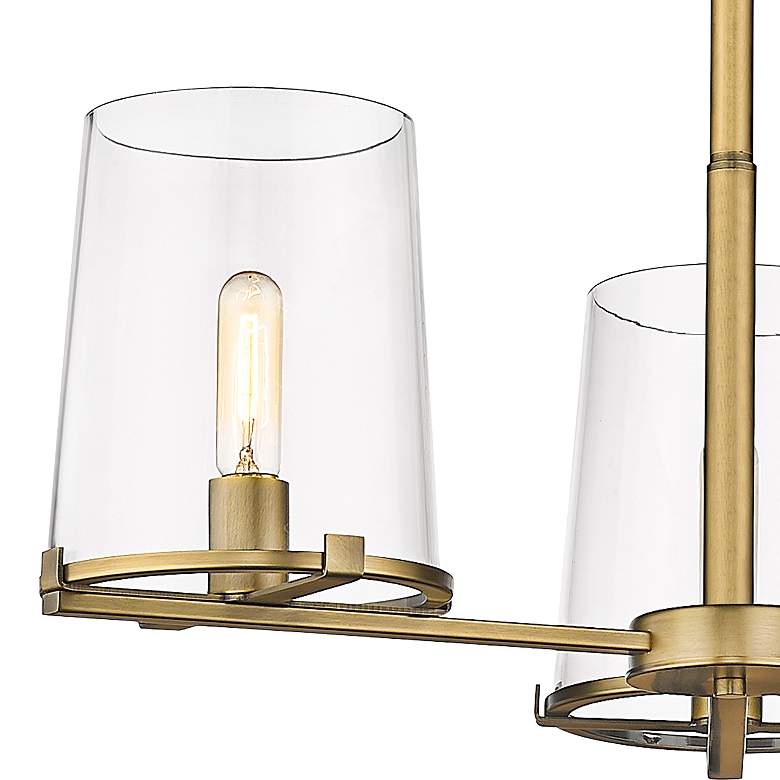 Image 4 Callista 28" Wide Rubbed Brass 3-Light Chandelier more views