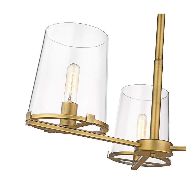 Image 5 Callista 28" Wide Rubbed Brass 3-Light Chandelier more views