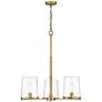 7_Callista 28" Wide Rubbed Brass 3-Light Chandelier more views