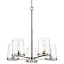 3_Callista 33" Wide Polished Nickel 5-Light Chandelier
