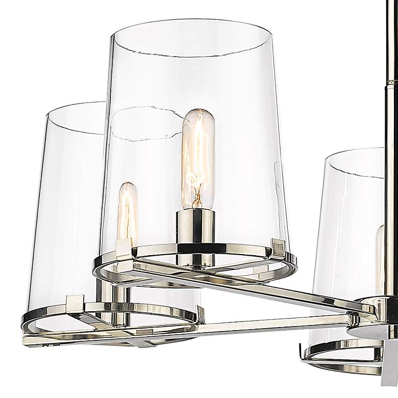 Image 4 Callista 33" Wide Polished Nickel 5-Light Chandelier more views