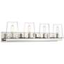 Callista 37 1/2"W Polished Nickel 4-Light Vanity Bath Light