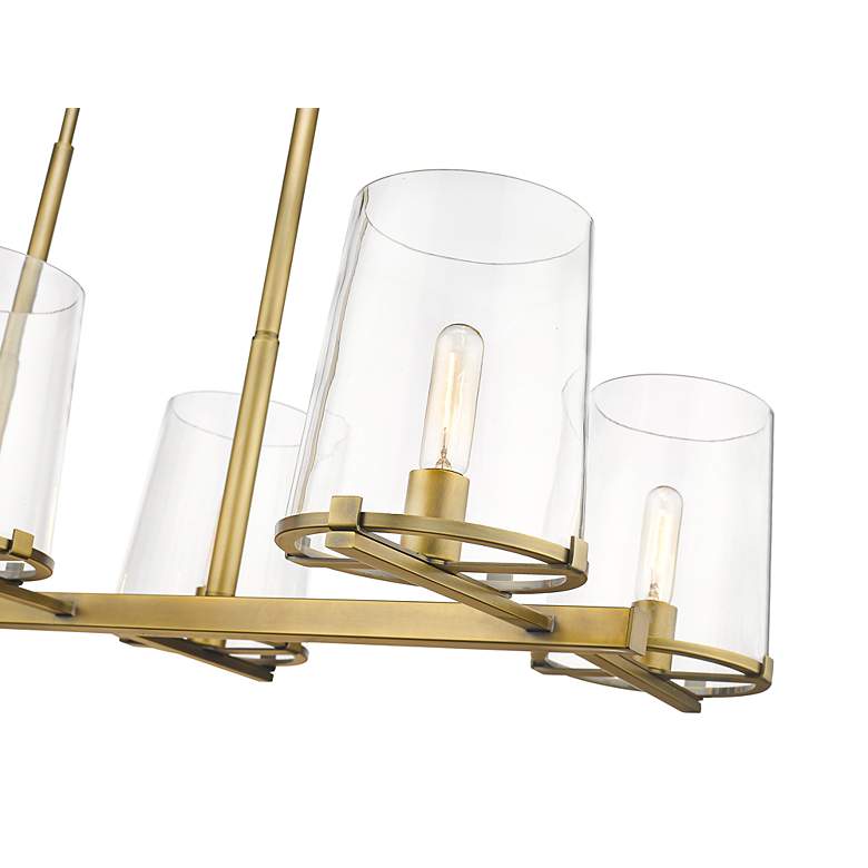 Image 5 Callista 43 1/2" Wide Rubbed Brass 6-Light Pendant more views