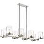 Callista 56" Wide Polished Nickel 8-Light Linear Chandelier