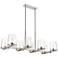 Callista 56" Wide Polished Nickel 8-Light Linear Chandelier