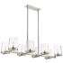 Callista 56" Wide Polished Nickel 8-Light Linear Chandelier