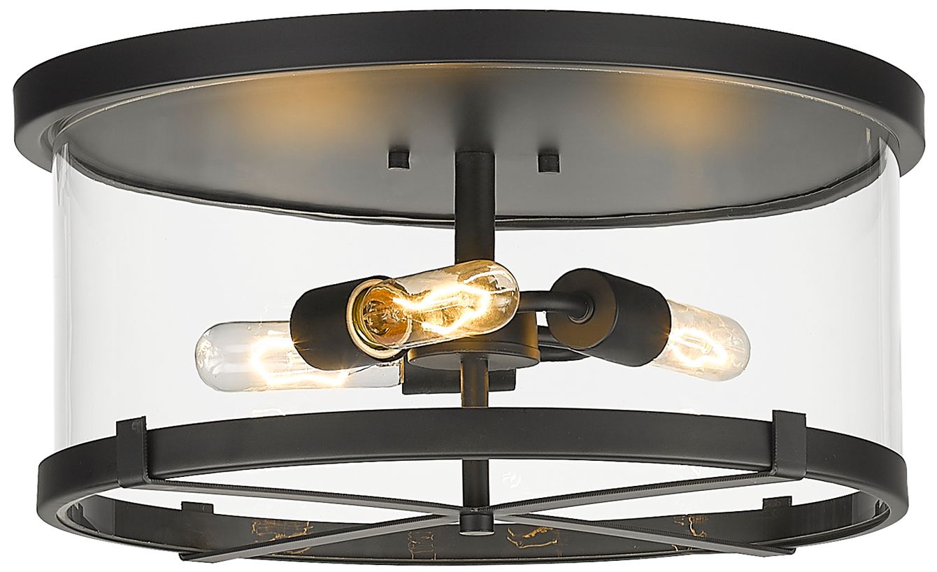 Thumbnail2 of Callista by Z-Lite Matte Black 3 Light Flush Mount