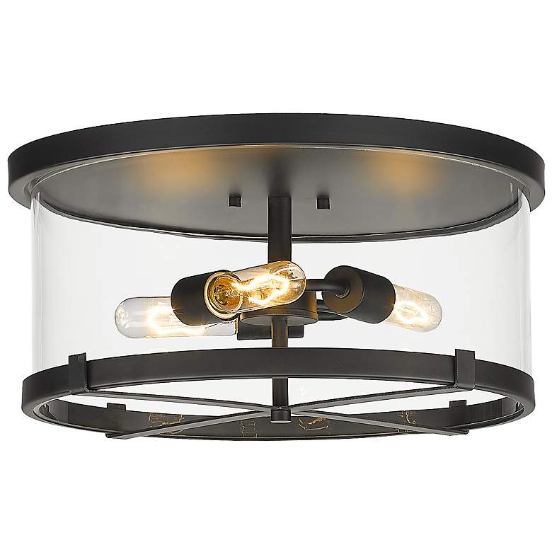 Image 2 Callista by Z-Lite Matte Black 3 Light Flush Mount