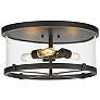 2_Callista by Z-Lite Matte Black 3 Light Flush Mount