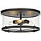 Callista by Z-Lite Matte Black 3 Light Flush Mount