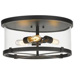 Callista by Z-Lite Matte Black 3 Light Flush Mount
