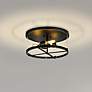 1_Callista by Z-Lite Matte Black 3 Light Flush Mount