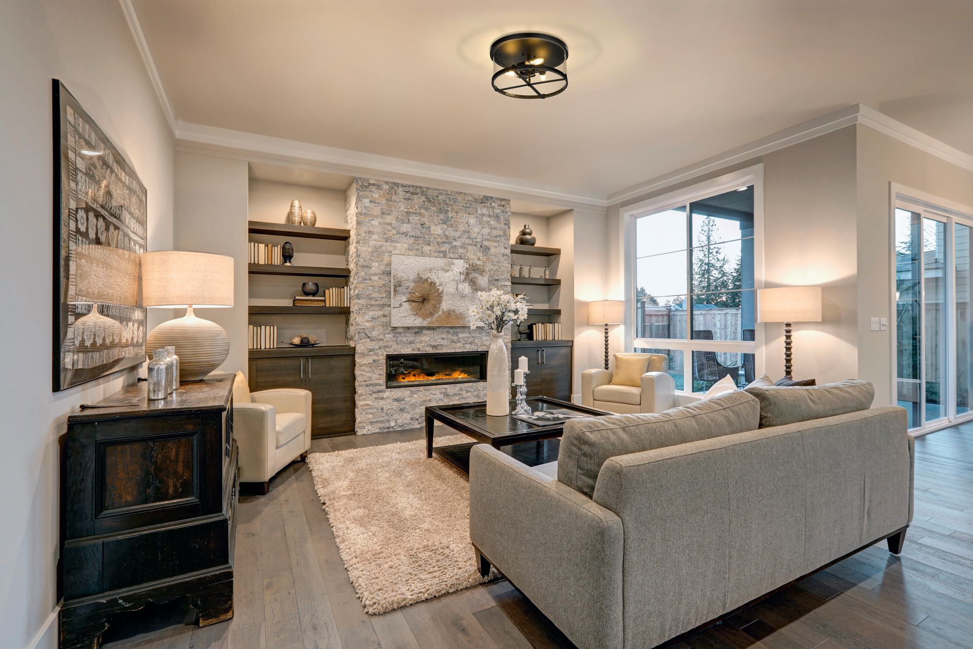 Thumbnail3 of Callista by Z-Lite Matte Black 3 Light Flush Mount more views