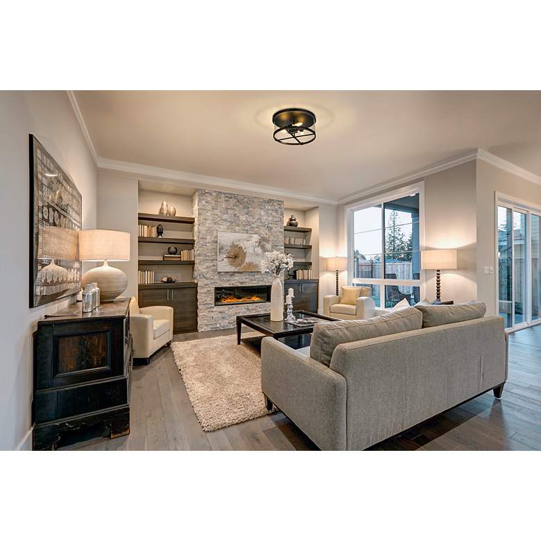 Image 3 Callista by Z-Lite Matte Black 3 Light Flush Mount more views