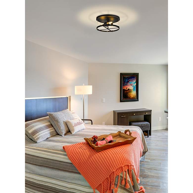 Image 4 Callista by Z-Lite Matte Black 3 Light Flush Mount more views
