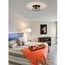 4_Callista by Z-Lite Matte Black 3 Light Flush Mount more views