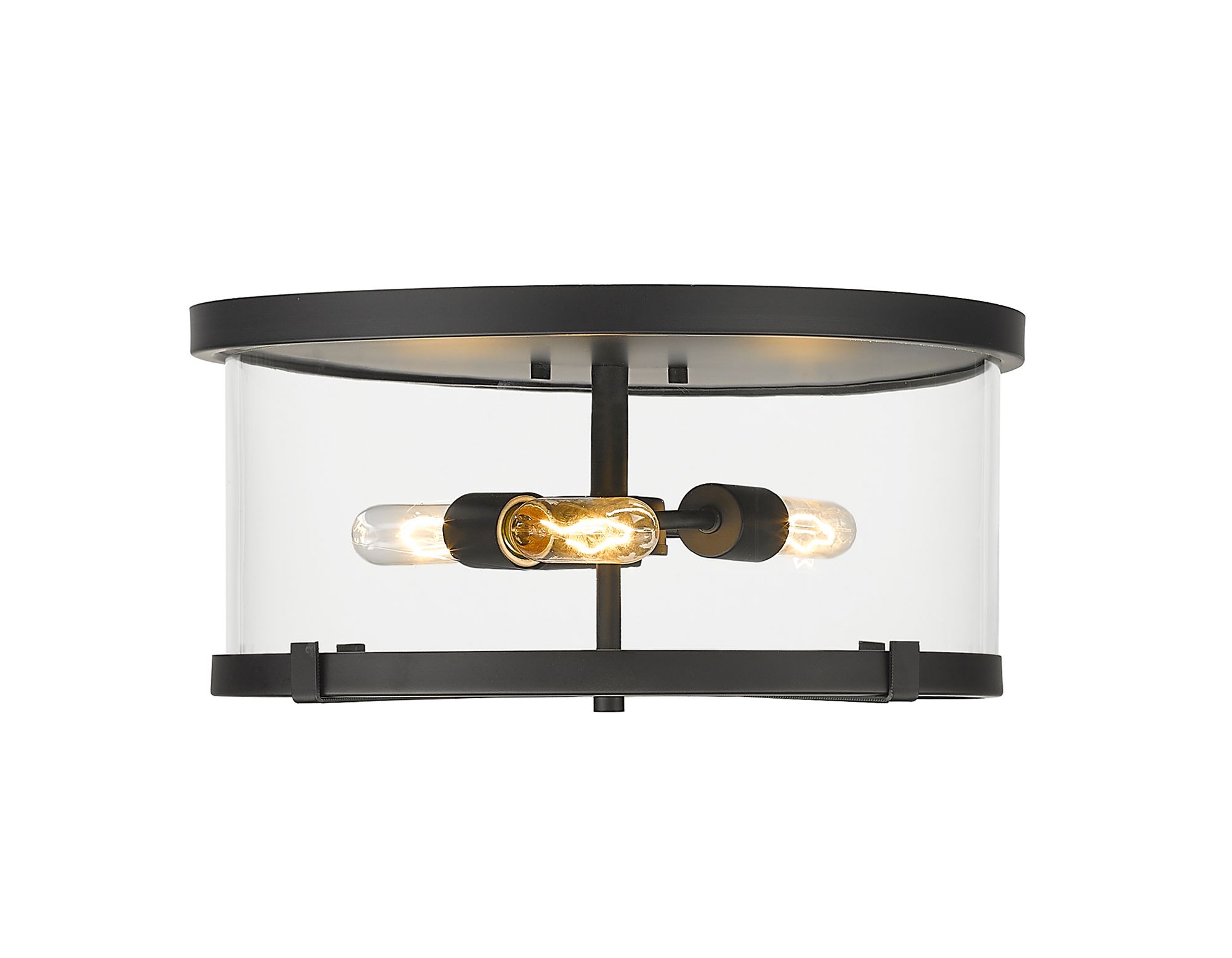 Callista by Z-Lite Matte Black 3 Light Flush Mount