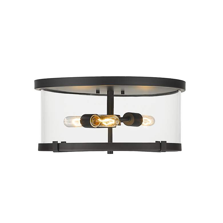 Image 5 Callista by Z-Lite Matte Black 3 Light Flush Mount more views
